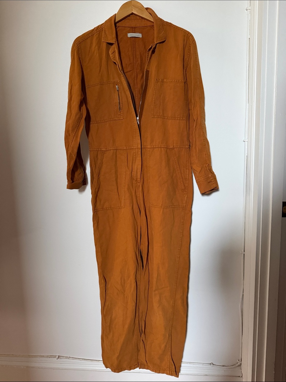 Outerknown Women's Burnt Orange Utility Jumpsuit